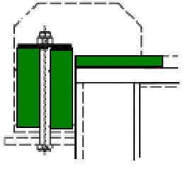 Desenho do manual: detalhe do amortecedor com o parafuso
